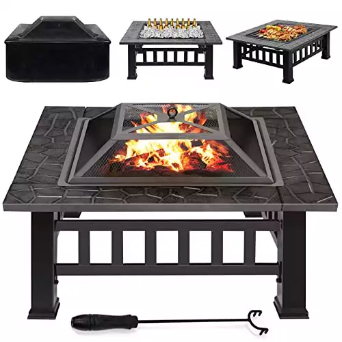 DAWOO Fire Pit with BBQ Grill