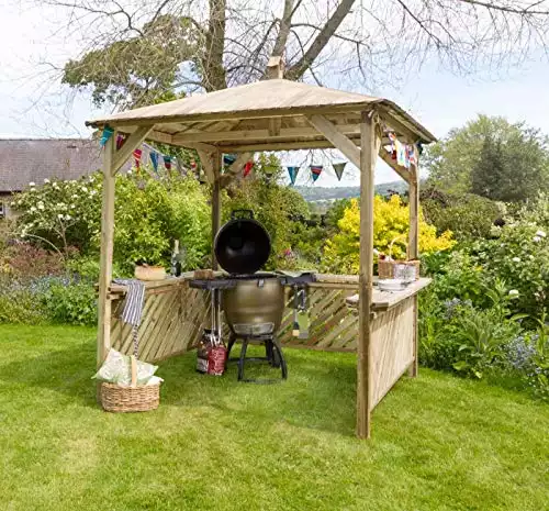Wooden Gazebo Hot Tub Bar Surround