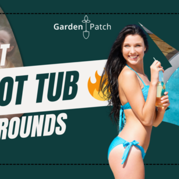 best hot tub surrounds image with girl stood next to hot tub in bikini