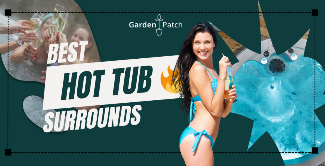 best hot tub surrounds image with girl stood next to hot tub in bikini