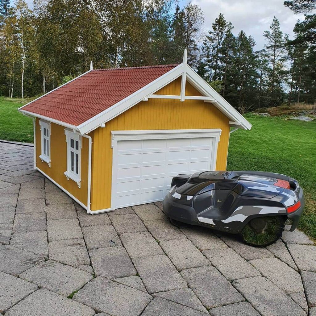 Custom-Made Lawnmower Garage