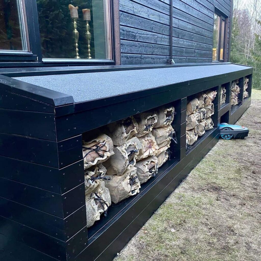 Dual-Purpose Robot Mower Garage